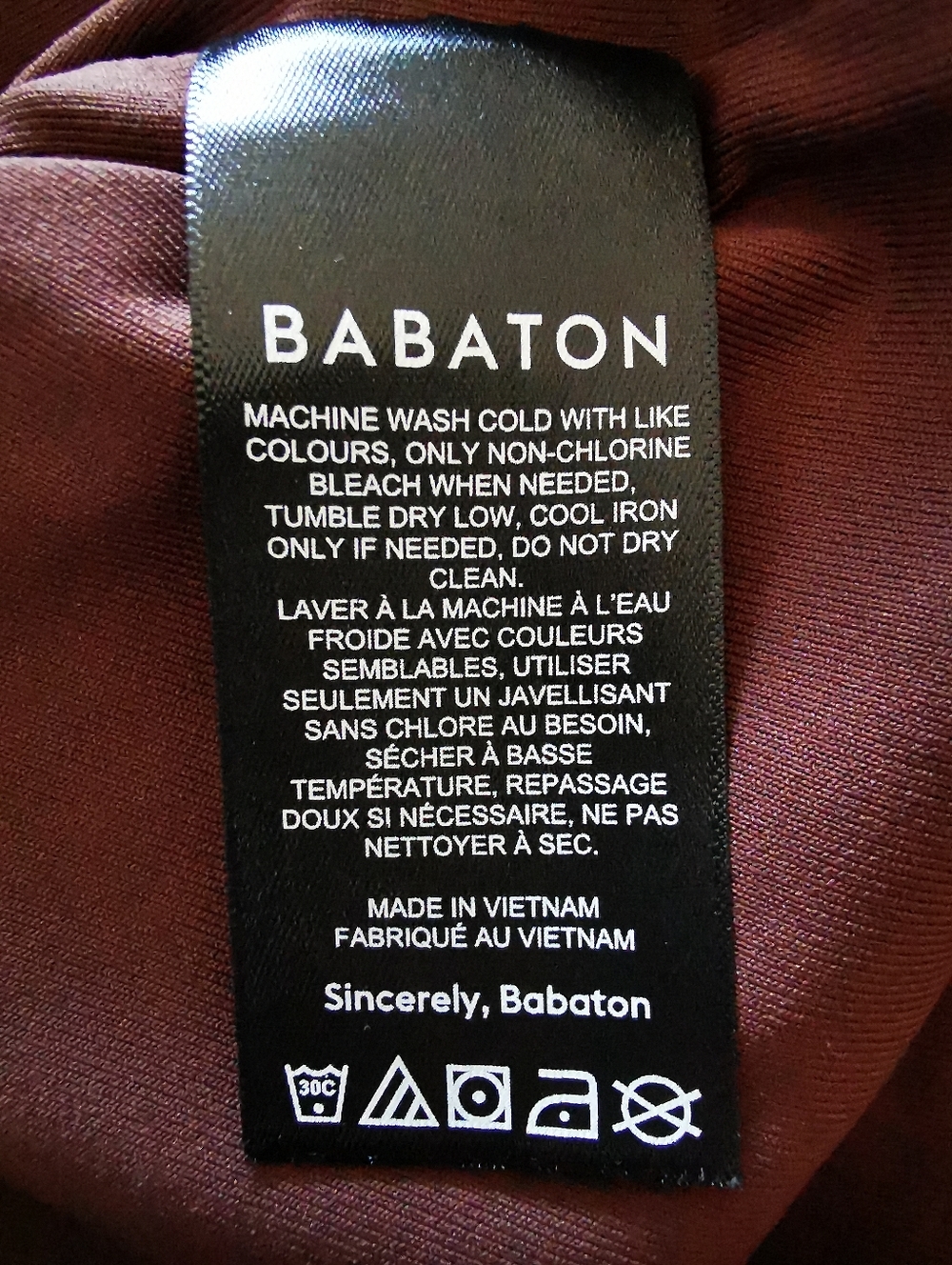 Aritzia Babaton Contour squareneck longsleeve size M, chocolate. - Picture 11 of 12